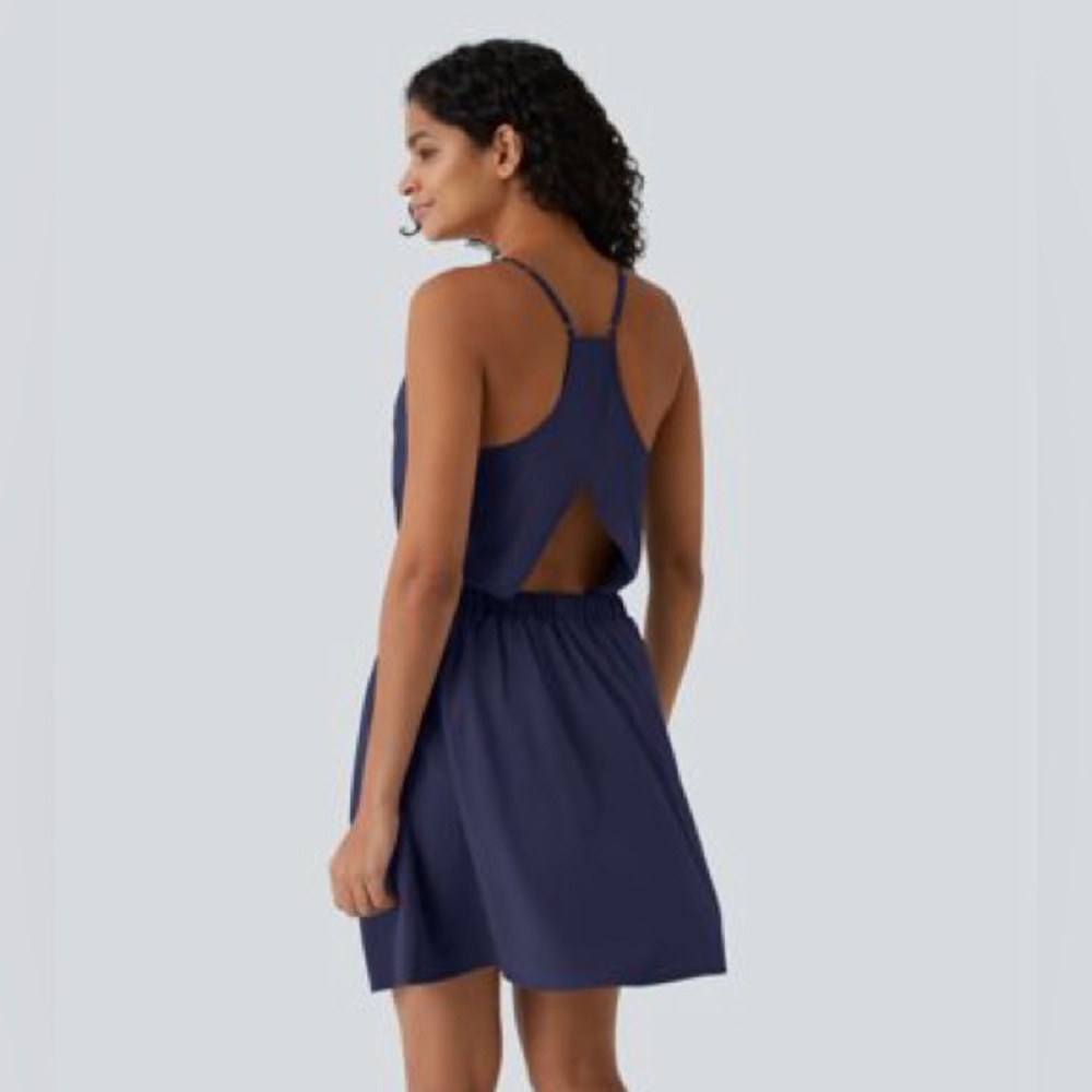Halara Breezeful™ Cut Out Pocket Pleated Mini Quick Dry Casual Dress